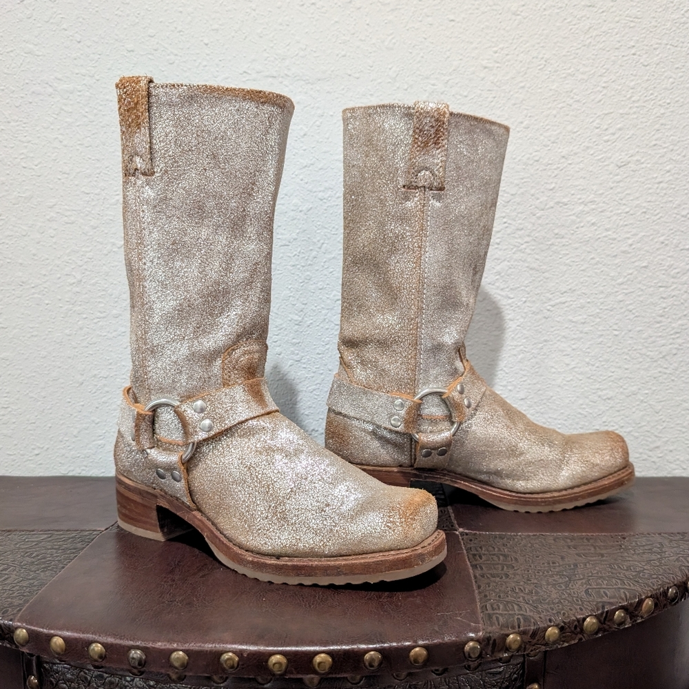 Frye Metallic Harness Boot 12R Size 8.5 - Picture 14 of 15